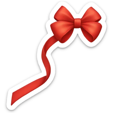 Red bow sticker