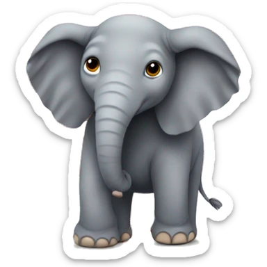 Tw elephant image place inside Spain flag  sticker