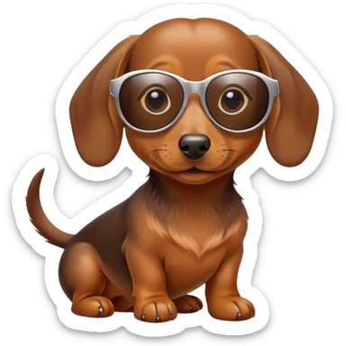 Dackel mit Sonnenbrille  sticker