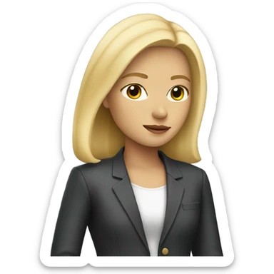 blonde girl with blazer sticker