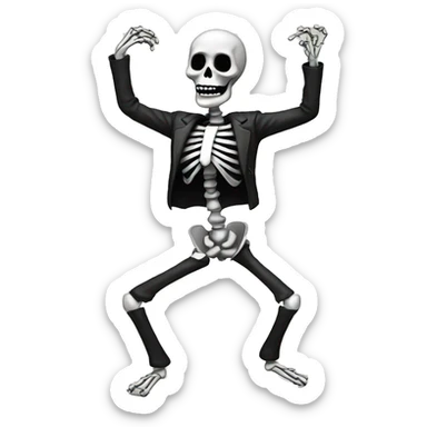 dancing skeleton sticker