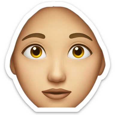 Woman with eyes little bit close and Side eyes sticker