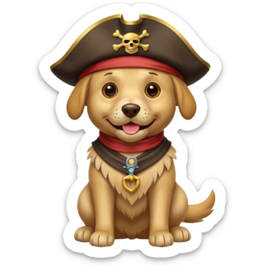 Pirate Labrador full body  sticker