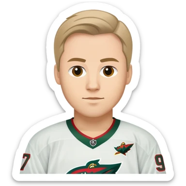 Minnesota Wild player Kirill Kaprizov number 97 jersey sticker