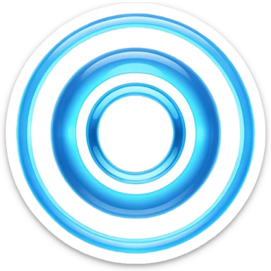 circular blue halo 3d hovering sticker