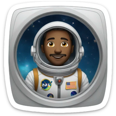 Man dream of traveling to the space sticker