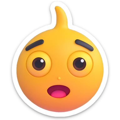 dumb emoji with eyes spread sticker