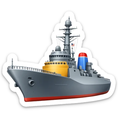 A naval destroyer ship sticker