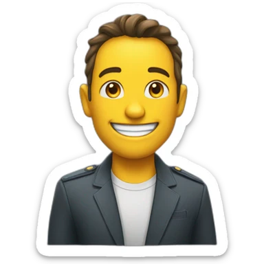 Un sourire gentil qui n'est pas fake sticker