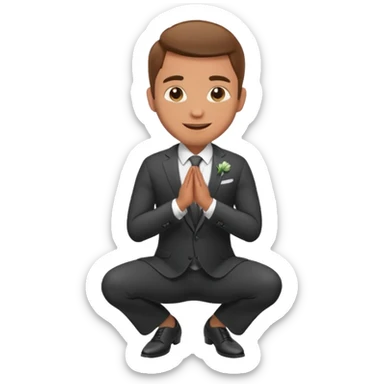 man kneeling and asking for marriage sticker