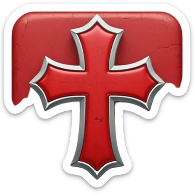Cruz de borgoña sticker