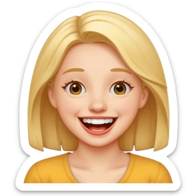 funny laughing girl sticker