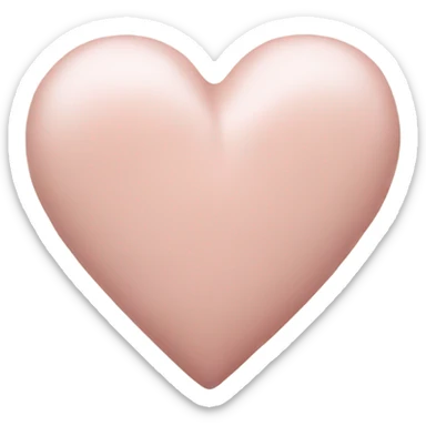Cream heart sticker