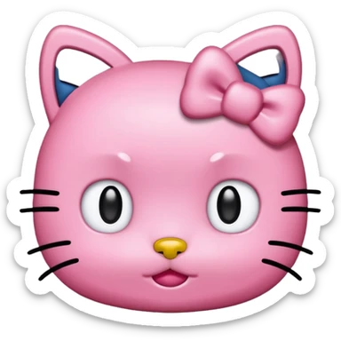 No fur Hello kitty sticker