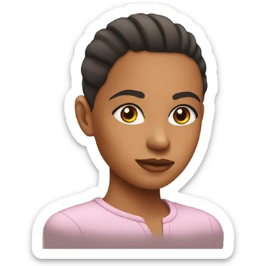 Mixed girl with a slick back sticker