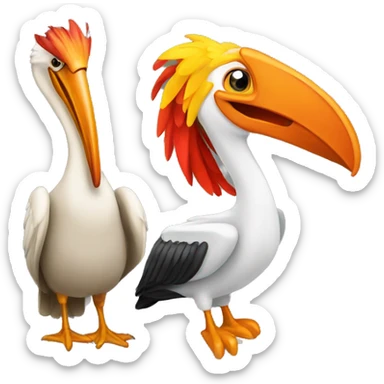 Pelican and Phoenix sticker