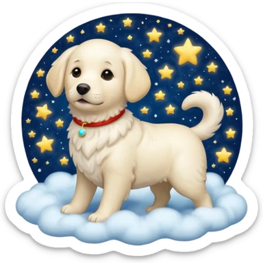 white labrador in space sticker