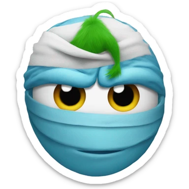 blue grinch knee surgery  sticker