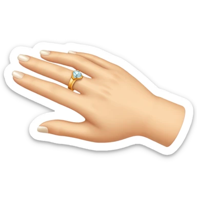 hand with wedding ring sticker