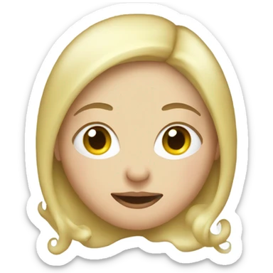 Pregnant Santa woman blond sticker