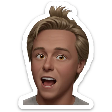 meme boy with open mouth sticker