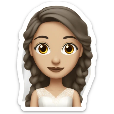 Pakistani white wedding with dark brown eyes sticker