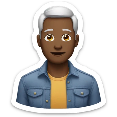 Family man without hear  sticker