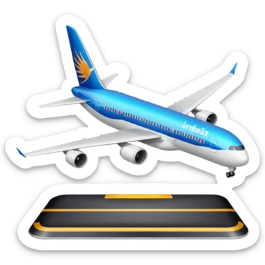 Indonesia airlines take off in airport sticker