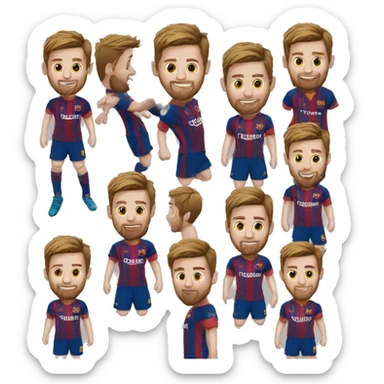 messi with a fica team t-shirt sticker
