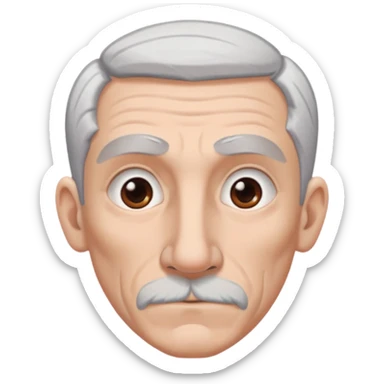 white-gray haired tattooed big nose sticker