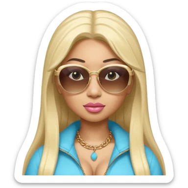 Rapper Nicki Minaj wear sunglasses sticker