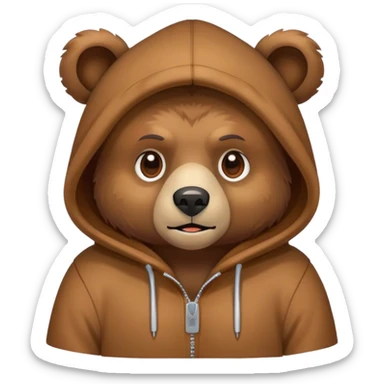 bear with a hoodie sticker