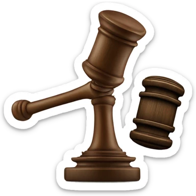 judge hammer vs gavel sticker