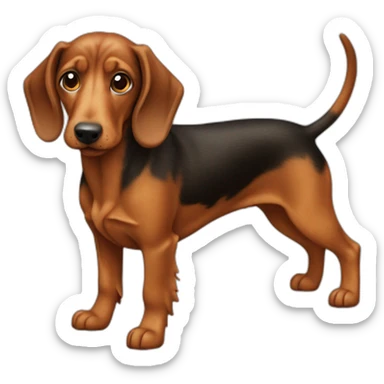 Teckel nain poil dur sticker