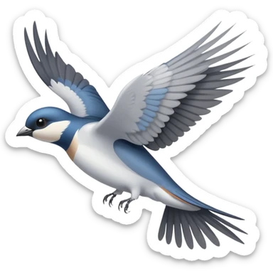 Swallow flight sticker