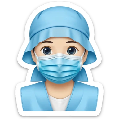 isolated blue surgical mask, covid protective mask, no person sticker