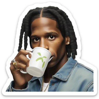 asap rocky drunking arizonian tea sticker