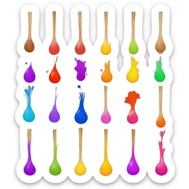 Holi colours sticker