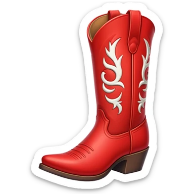 Red cowboy boot sticker