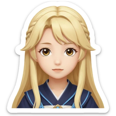 Cute Lumine from Genshin Impact in Photorealistic Hoyoverse Anime Style  sticker