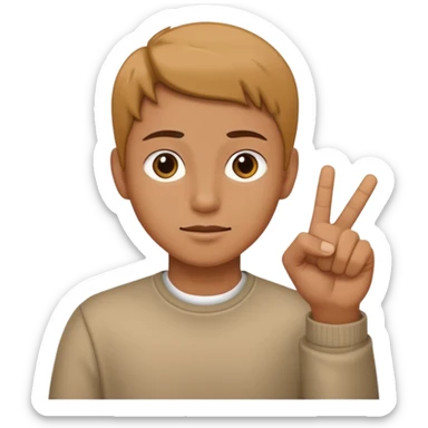 mano señalando sticker