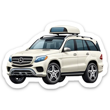 White Mercedes suv sticker