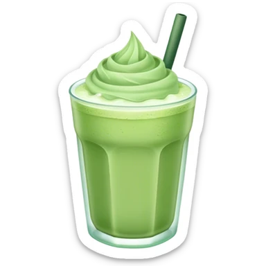 iced pastel green matcha sticker