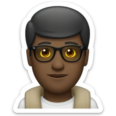 arab black man wearing rayban galsses sticker