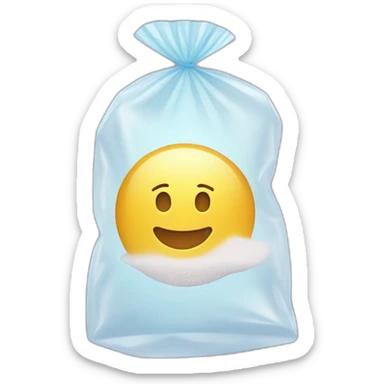 powder soap in a plastic bag sticker