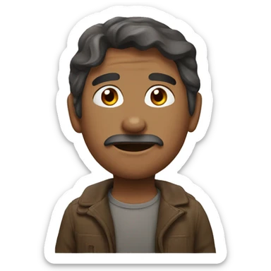 коричневый пудель  sticker