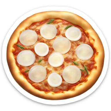 Cebolla blanca pizza sticker