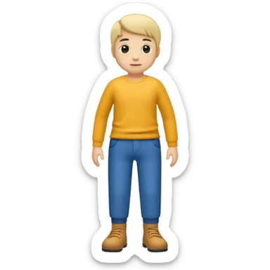 A little guy with no limbs but legs with pants ☺️👖 sticker