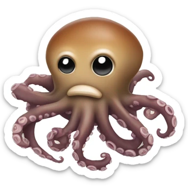 Pulpo con una nutria, medusa  sticker