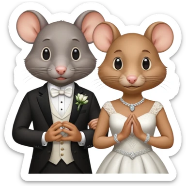 rat husband wife sticker
